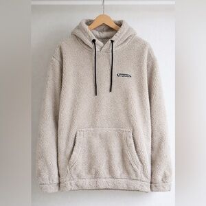 Essentials Beige Sherpa Hoodie.